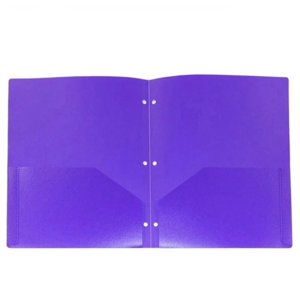 5x Wexford Heavy Duty 2 Pocket Plastic Folders w/ Report Cover 9.5x11